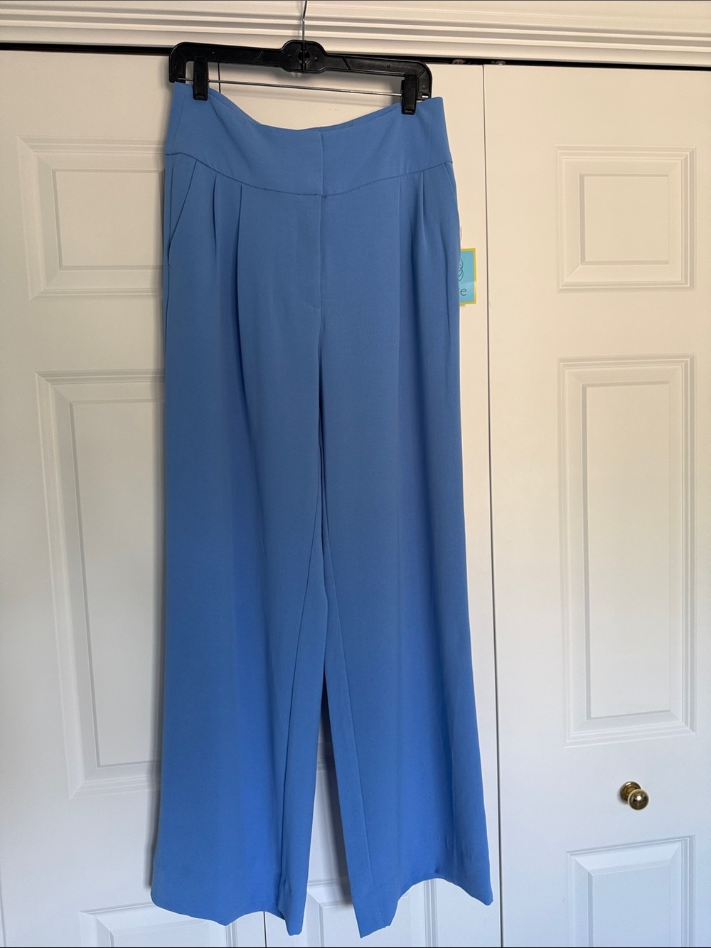 CeCe Wide-Leg Trousers in Cornflower Blue